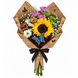 Imagem de Mix de Flores com Girassol - Jardim das Borboletas