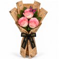 Trio de Rosas Cor de Rosa - Jardim das Borboletas