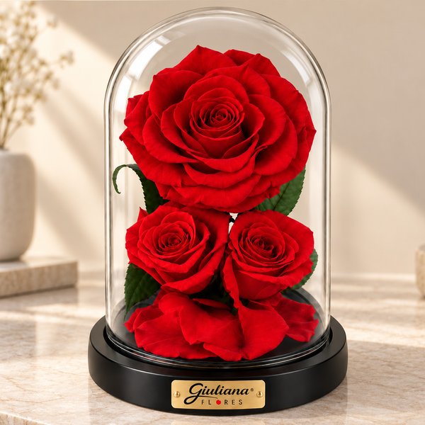 Rosa Encantada Vermelha Suprema Nobre