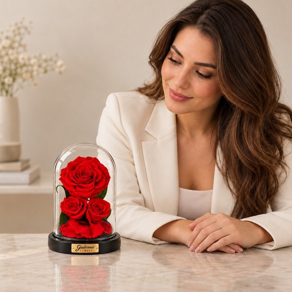 Rosa Encantada Vermelha Suprema Nobre