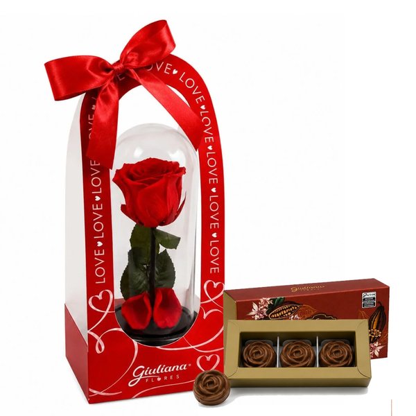 A Bela Rosa Encantada Vermelha My Love e Bombom Giuliana Flores 3 und