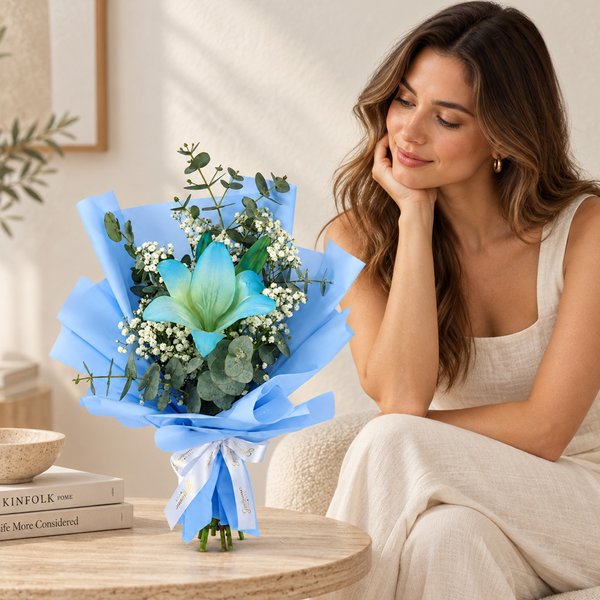 Buquê de Lírio Azul Plenitude
