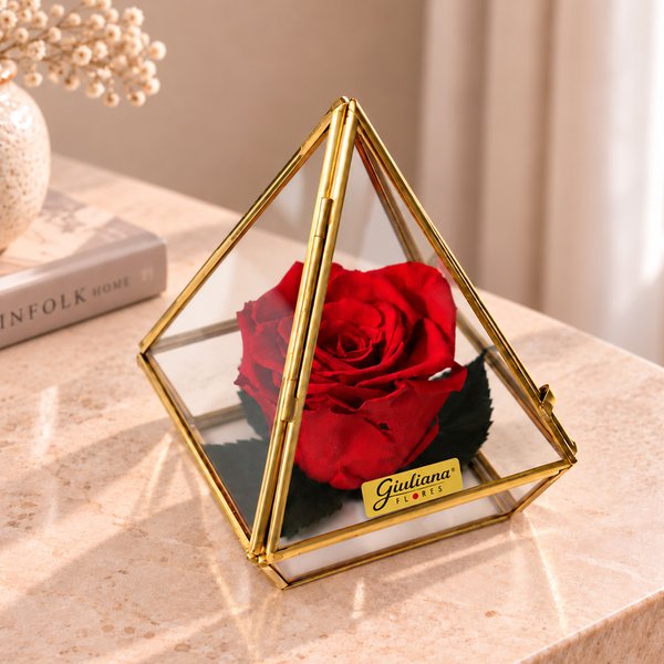 Pirâmide de Rosa Encantada Vermelha