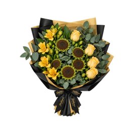 Imagem de Buquê de Girassol e Rosa Amarela Pequeno - Eclipse