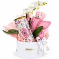 Kit Maternidade com Lata Flora Biscoitê - Abraço de Menina