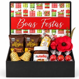 Imagem de Caixa Natalina Boas Festas com Nutella e Chocolates