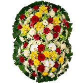 Coroa Dupla Luxo Branca Rosas e Orquídeas