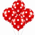 Kit 4 Balões para Festa Vermelhos com Bolinhas