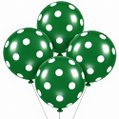 Kit 4 Balões para Festa Verdes com Bolinhas