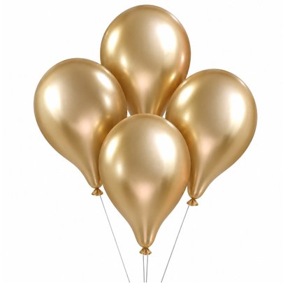 Kit 4 Balões para Festa Dourados Metalizados