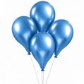 Kit 4 Balões para Festa Azuis Metalizados