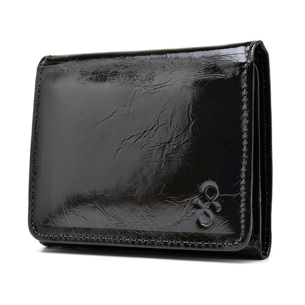 Carteira de Couro Menor Hendy Bag Preto Verniz sem plastico