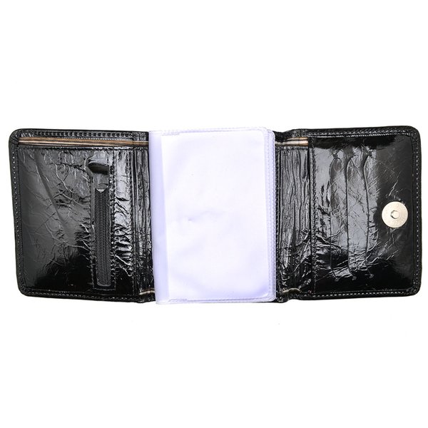 Carteira de Couro Menor Hendy Bag Preto Verniz