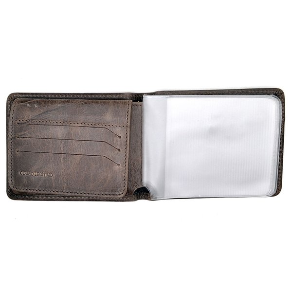 Carteira De Couro Hendy Bag Café para RG
