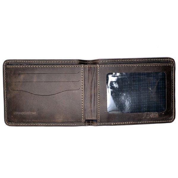 Carteira de Couro Menor Cafe Estonado Hendy Bag