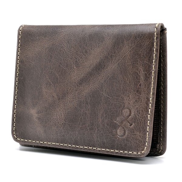 Carteira de Couro Modelo L Hendy Bag Café Estonado