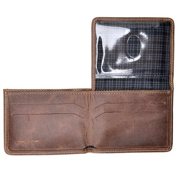 Carteira de Couro Modelo L Hendy Bag Caramelo Estonado
