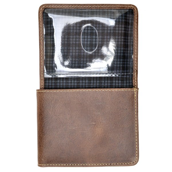 Carteira de Couro Modelo L Hendy Bag Caramelo Estonado