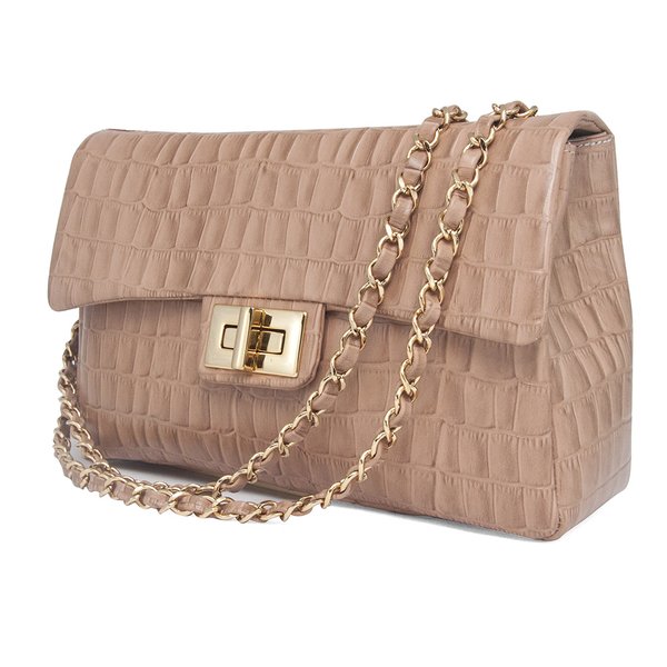 BOLSA TIRACOLO MÉDIA COURO ROSÊ HENDY BAG