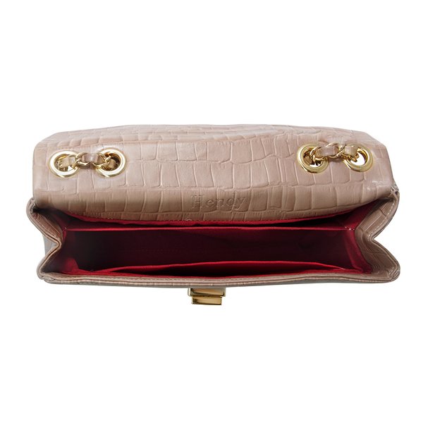 BOLSA TIRACOLO MÉDIA COURO ROSÊ HENDY BAG
