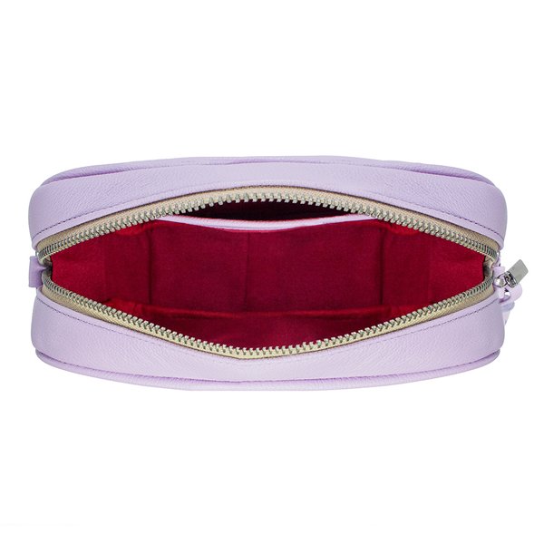 Bolsa de Couro Hendy Bag Violeta Transversal Quadrada