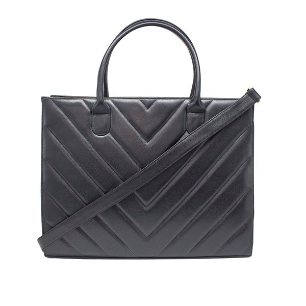 Pasta Executiva para Notebook Preta em Couro Hendy Bag