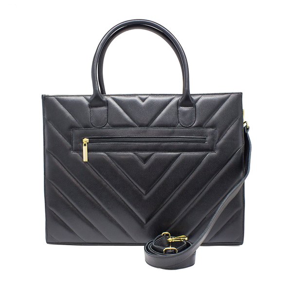 Pasta Executiva para Notebook Preta em Couro Hendy Bag