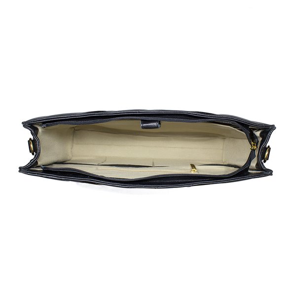 Pasta Executiva para Notebook Preta em Couro Hendy Bag