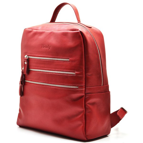 Mochila para Notebook Couro Hendy Bag Vermelha