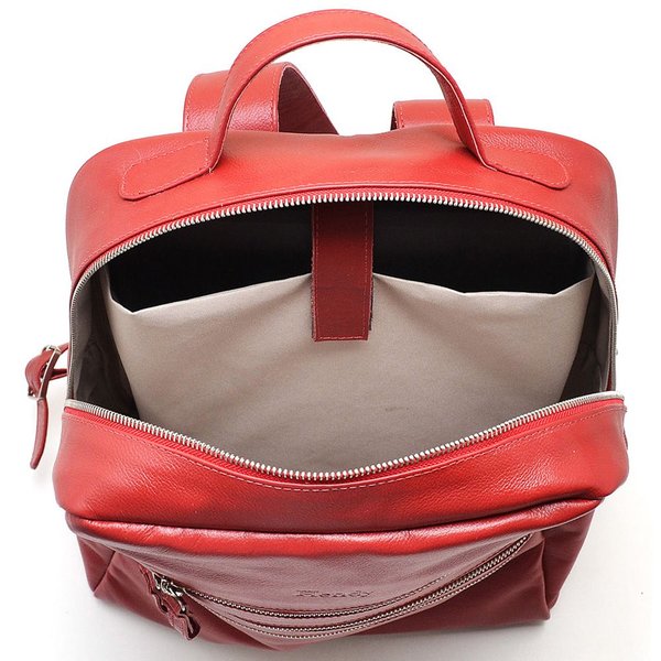 Mochila para Notebook Couro Hendy Bag Vermelha