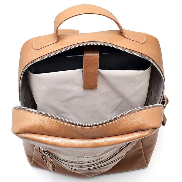 Mochila para Notebook Couro Hendy Bag Caramelo