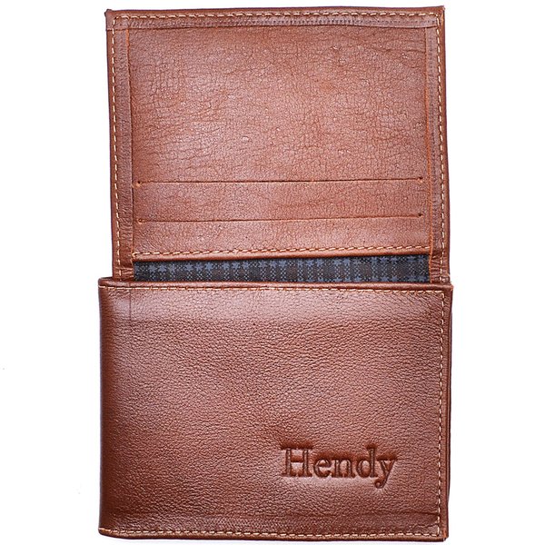 Carteira Couro Slim Hendy Bag Caramelo modelo L