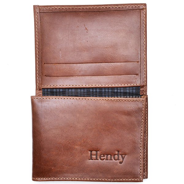 Carteira Couro Slim Hendy Bag Caramelo Estonado modelo L