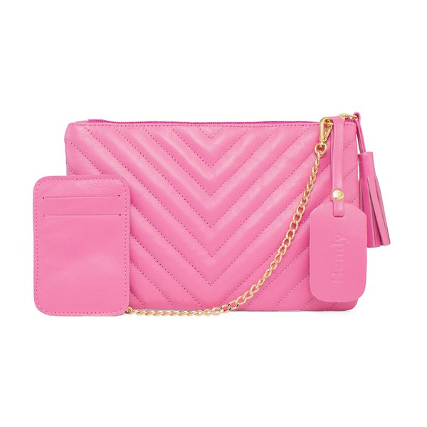 Bolsa Couro Pink Fina Hendy Bag