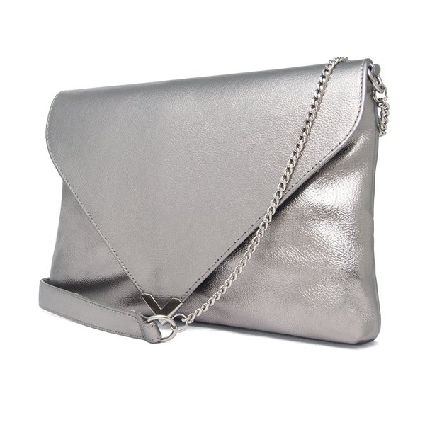 BOLSA TIRACOLO EM COURO PRETA VELHO ENVELOPE HENDY BAG