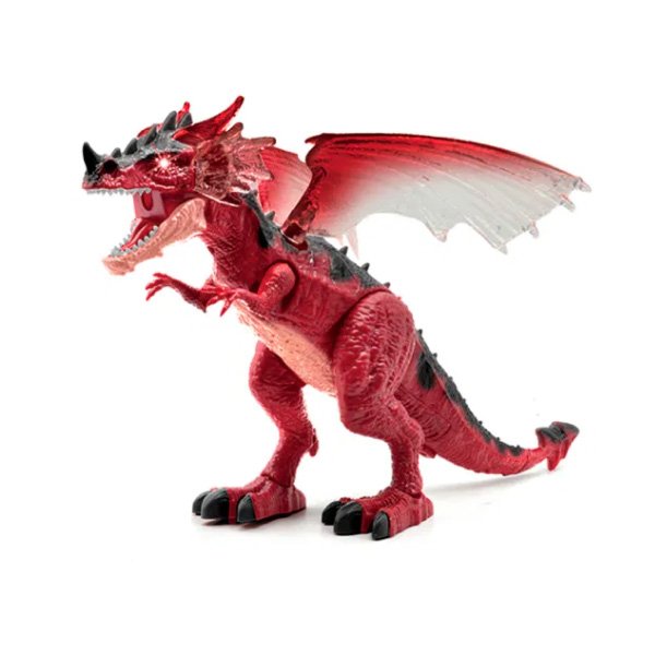 Dragão Solta Fumaça com Som - Art Brink - Vermelho
