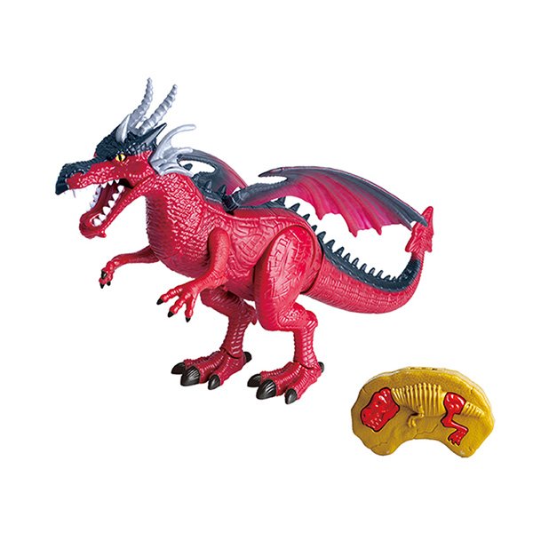 Dragão Solta Fumaça com Som e Controle Remoto - Art Brink - Vermelho