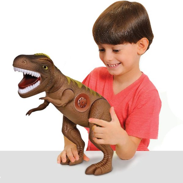Dinossauro Tirano Rex Com Som - Adijomar - Marrom