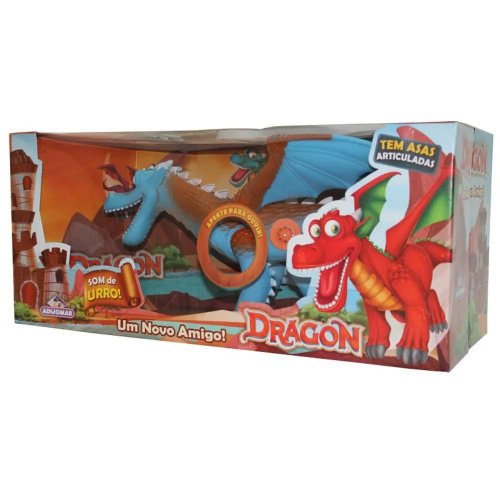 Dragão De Brinquedo Dragon Um Novo Amigo - Adijomar - Marrom