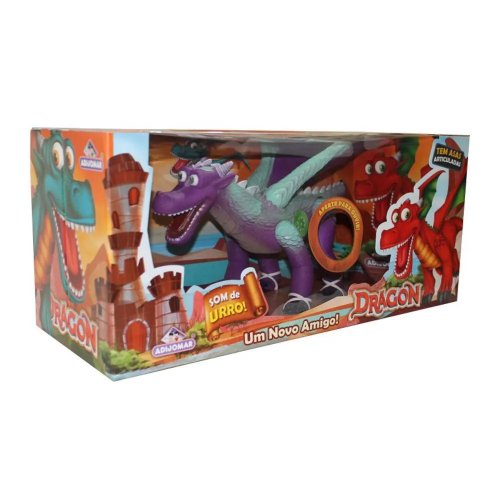 Dragão De Brinquedo Dragon Um Novo Amigo - Adijomar - Roxo