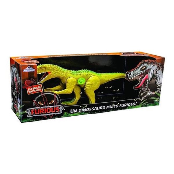 Dinossauro Furious Com Som 60cm - Adijomar - Verde