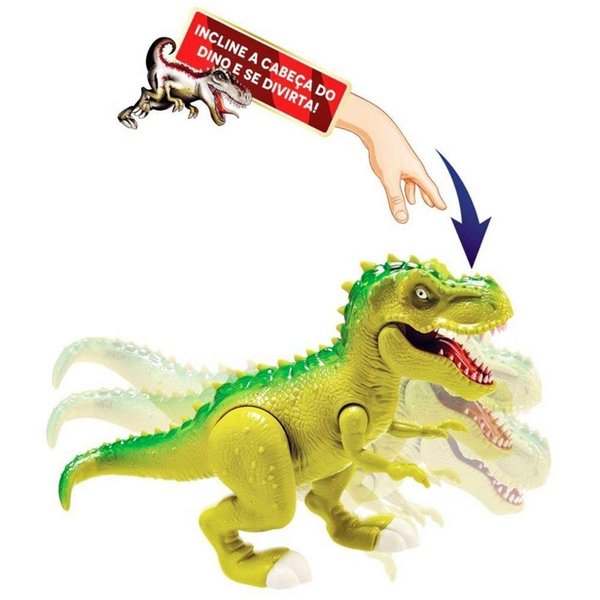 Dinossauro Tiranossauro Attack Som E Luz - Adijomar - Verde
