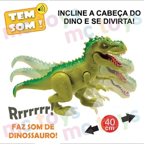 Dinossauro Tiranossauro Attack Som E Luz - Adijomar - Verde