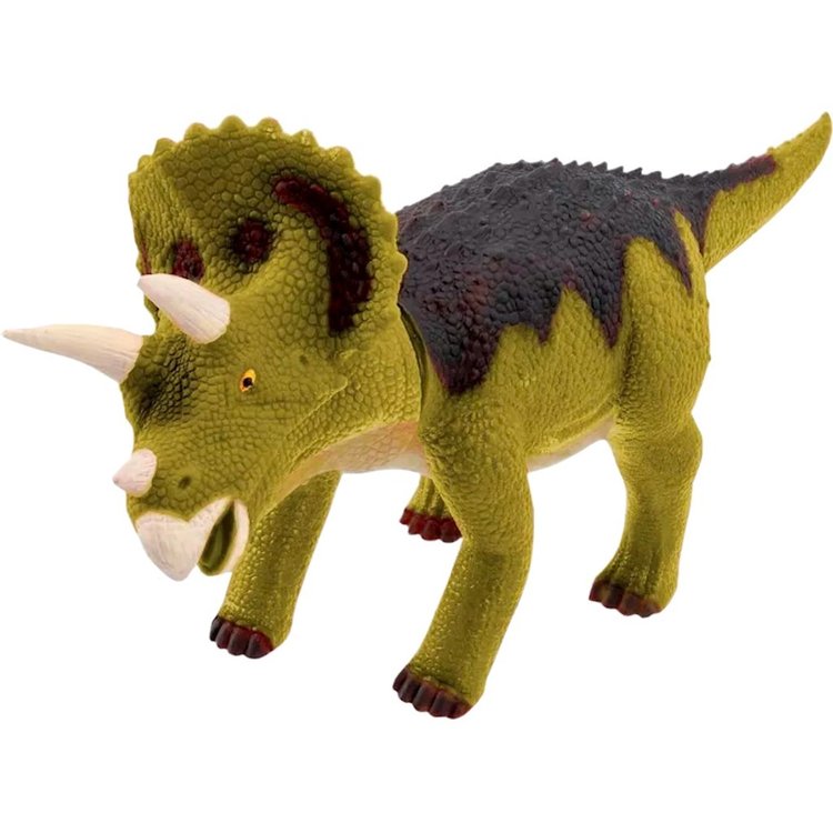 Dinossauro Triceratopo Com Som 6 Peças - Adijomar - Verde