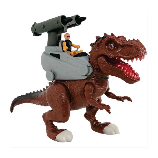 Dinossauro Rex Attack Lança Missil - Adijomar - Marrom