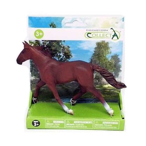 Miniatura Cavalo Standardbred Trotador Castanho - Collecta