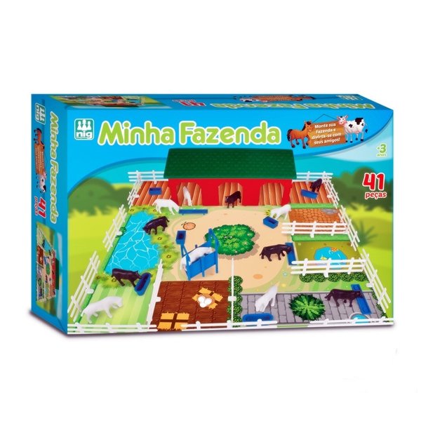 Minha Fazenda 41 Peças Animais - Nig Brinquedos