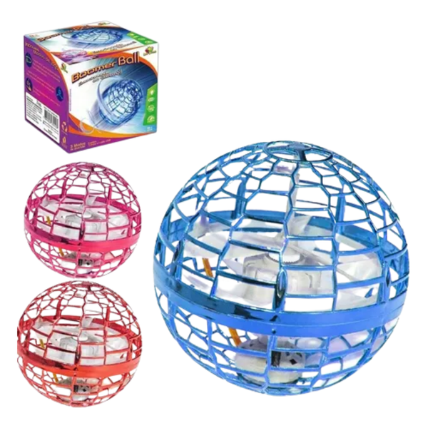 Drone De Brinquedo Boomer Ball Com Led - Art Brink - Azul