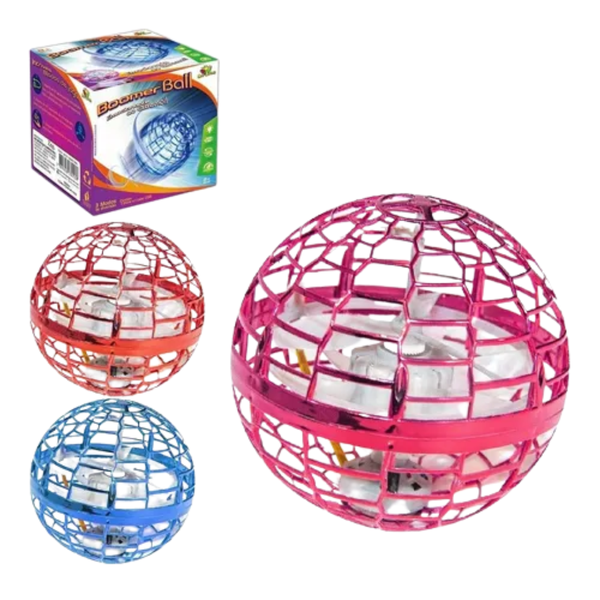 Drone De Brinquedo Boomer Ball Com Led - Art Brink - Rosa