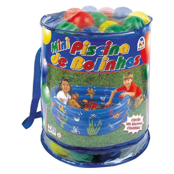 Mini Piscina de Bolinhas com 100 Bolinhas - Braskit